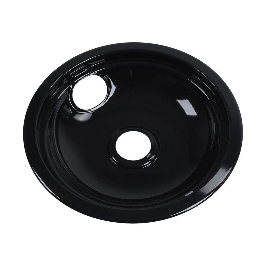 Range Electric/Cooktop 8" Round Drip Bowl (Single-Pack) - Black For Non-Hinged, 2-Wire Plug Cooking Elements - Black