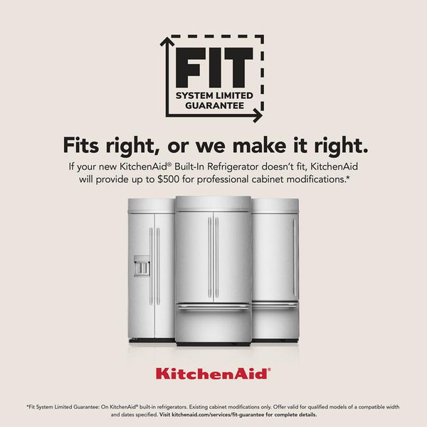 20.8 Cu. Ft. 36" Built-In Panel-Ready French Door Bottom Mount Refrigerator With Platinum Interior