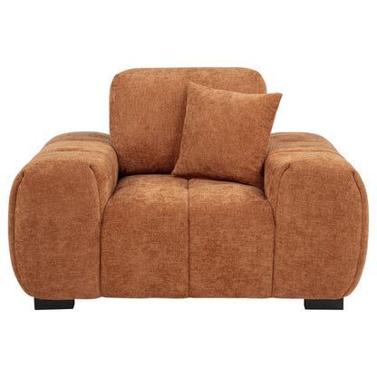 Octavia - Fabric Upholstered Track Arm Accent Chair