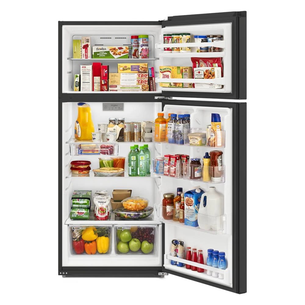 28" Wide Top-Freezer Refrigerator, 16.3 Cubic Feet - Black
