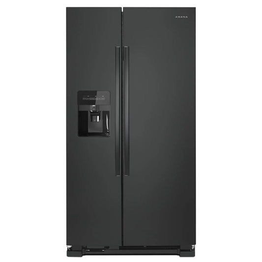 33" Side-By-Side Refrigerator With Dual Pad External Ice And Water Dispenser - Black