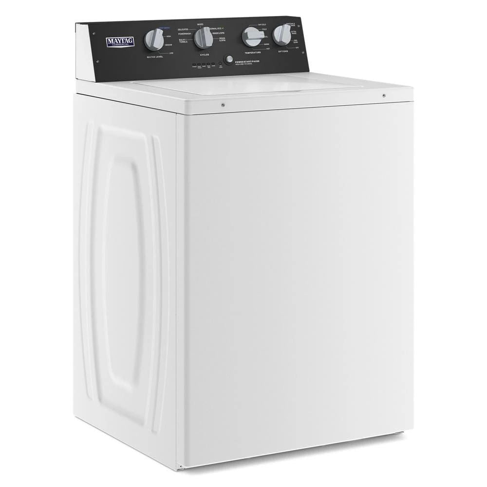 Commercial-Grade Residential Agitator Washer, 3.5 Cubic Feet, Spin Fill - White