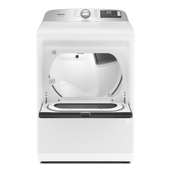 7.4 Cu. Ft. Pet Pro Top Load Electric Dryer With Extra Power And Sanitize Cycle - White
