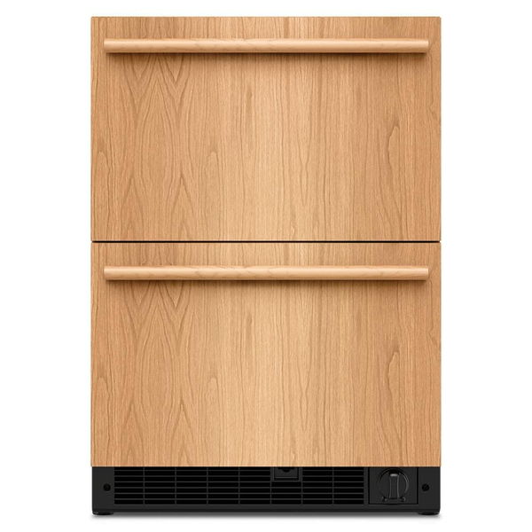 24" Panel-Ready Undercounter Double-Drawer Refrigerator/Freezer With Automatic Ice Maker
