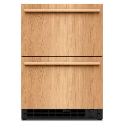 24" Panel-Ready Undercounter Double-Drawer Refrigerator/Freezer With Automatic Ice Maker