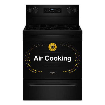 30" Energy Star Electric Range With Air Cooking Technology, No Preheat Air Fry And Air Baking And Self Clean - Black