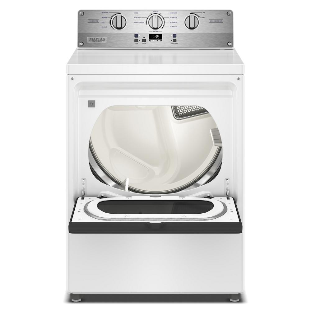 7.5 Cu. Ft. Commercial-Grade Elec Dryer - White