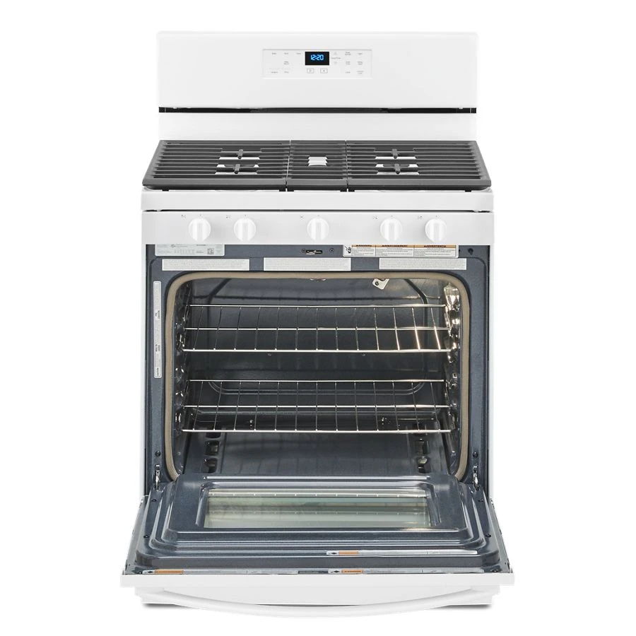 5.0 Cubic Feet Gas Range With Center Oval Burner - White