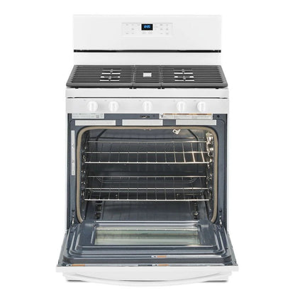 5.0 Cubic Feet Gas Range With Center Oval Burner - White