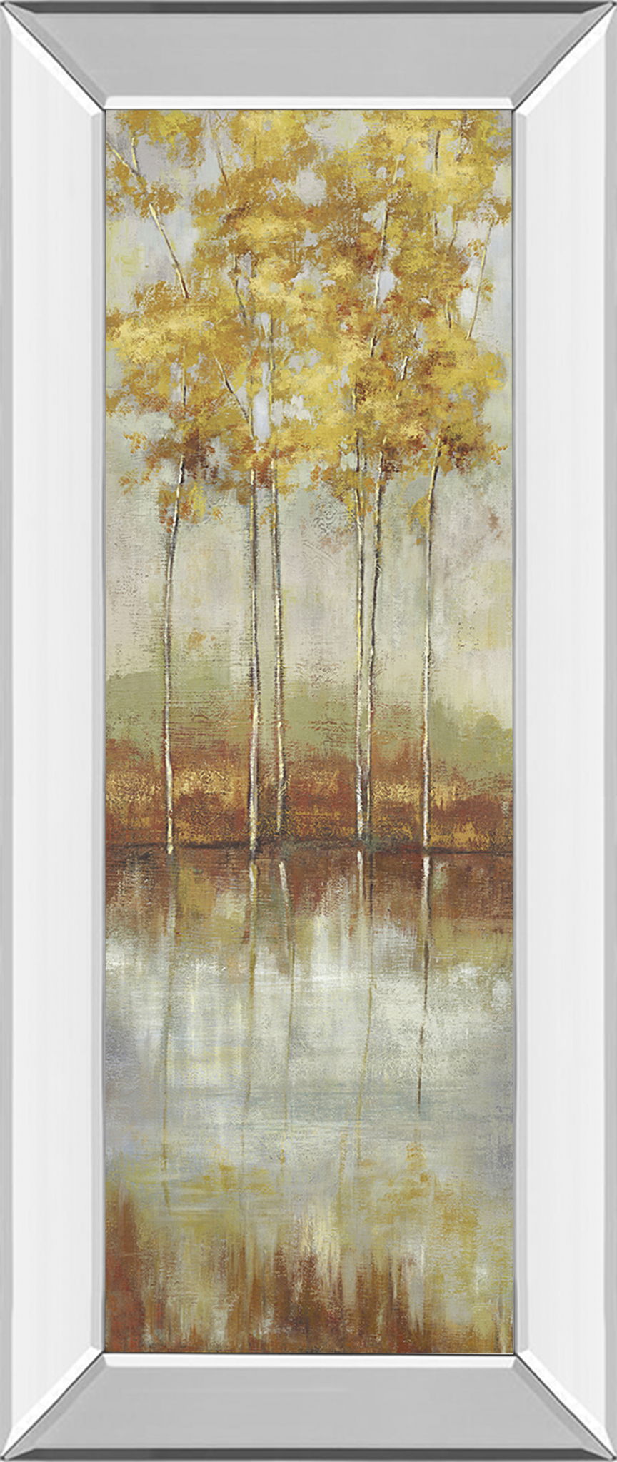 Reflections Il By Allison Pearce - Mirror Framed Print Wall Art - Yellow
