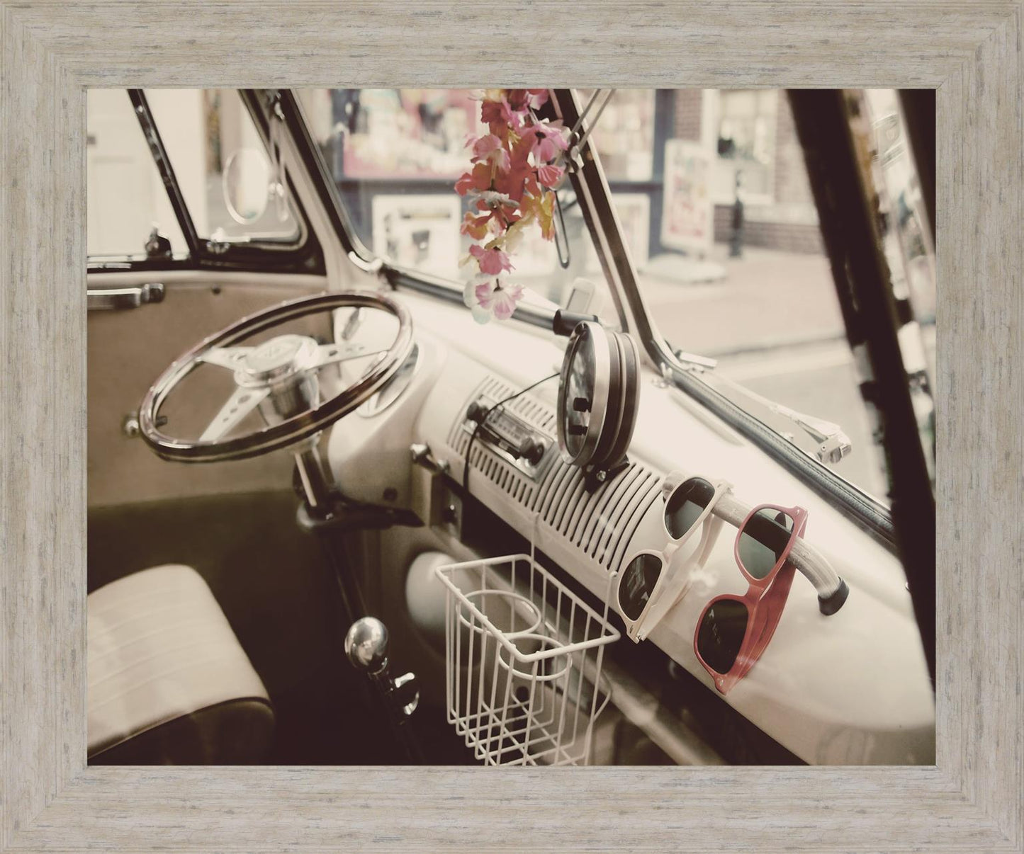 Retro Roadway Charm - 28" x 34" Framed Wall Art