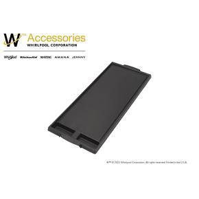 Range Griddle, 2-Divided Grease Wells And Recessed Drain Channels (1" H X 7 3/4" W X 19 3/4" D) - Black With Non-Stick Surface Cast Aluminum