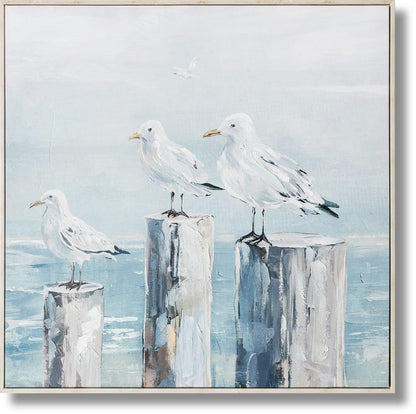Seaside Trio Serenity - 33" x 33" Framed Wall Art
