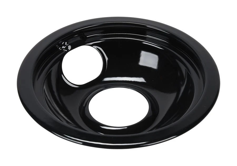 Range Electric/Cooktop 6" Round Drip Bowl (Single-Pack) - Black For Non-Hinged, 2-Wire Plug Cooking Elements - Black