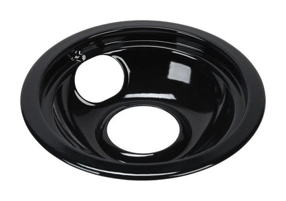 Range Electric/Cooktop 6" Round Drip Bowl (Single-Pack) - Black For Non-Hinged, 2-Wire Plug Cooking Elements - Black