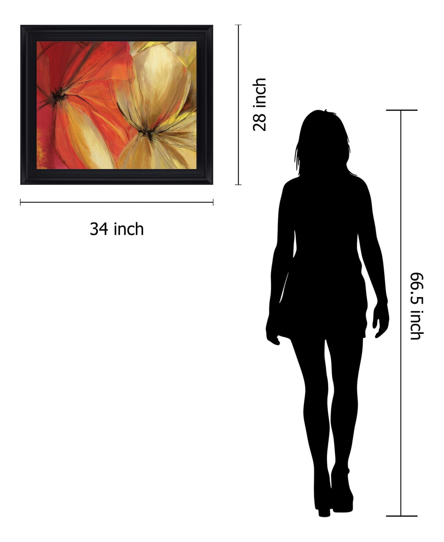 Radiant Petal Whisper - 28" x 34" Framed Wall Art