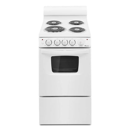 20" Electric Range Oven With Versatile Cooktop - White