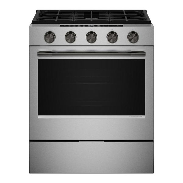 5.0 Cu. Ft. Smart Slide-In Gas Range With Convection Cooking Modes And 2-In-1 Burner - PrintShield Stainless Finish