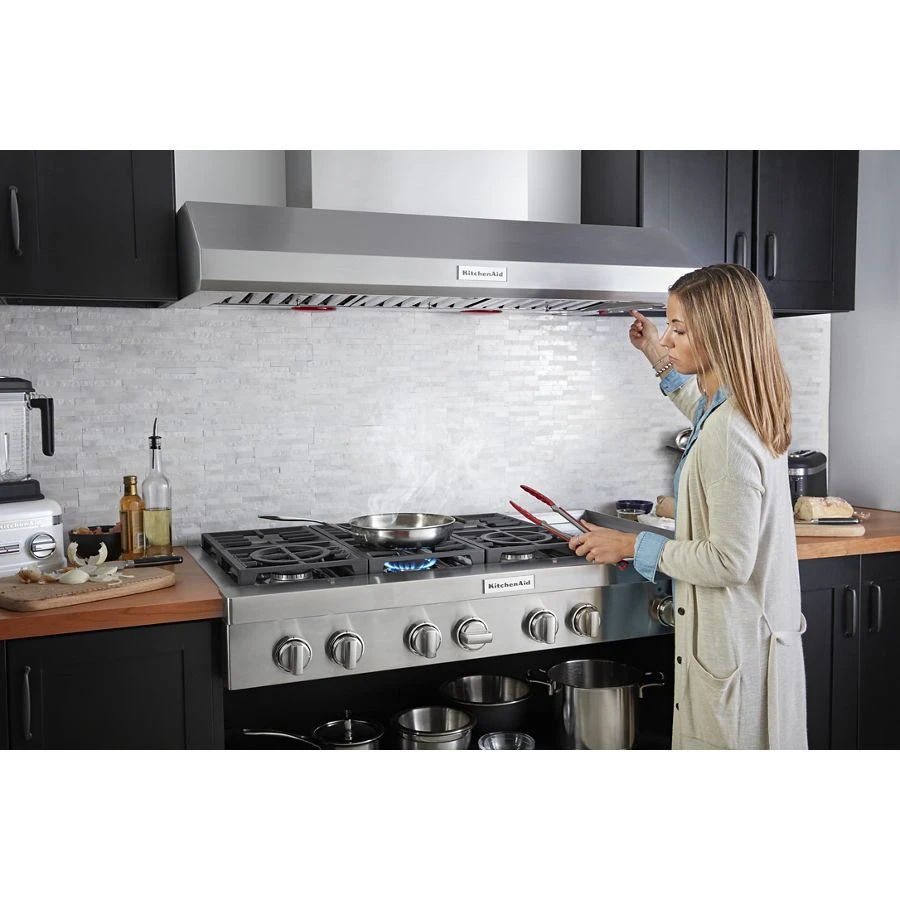 48'' 6-Burner Commercial-Style Gas Rangetop With Griddle - Stainless Steel