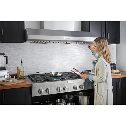 48'' 6-Burner Commercial-Style Gas Rangetop With Griddle - Stainless Steel