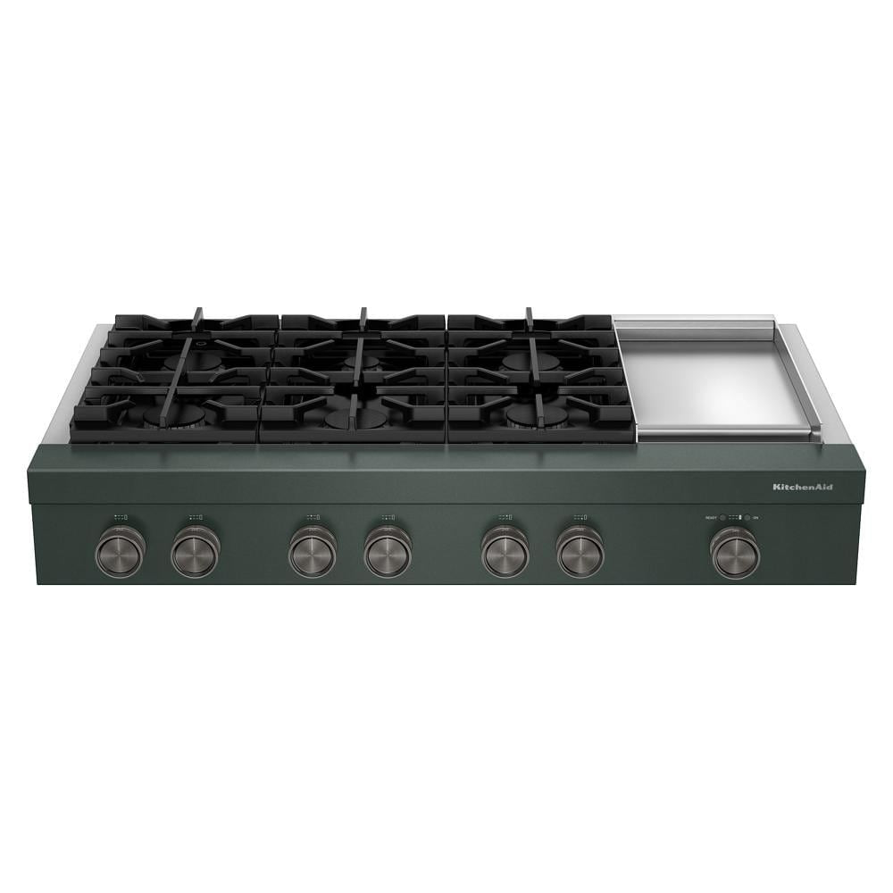 Kitchenaid 48" 6-Burner Gas Commercial-Style Rangetop With Griddle - Juniper