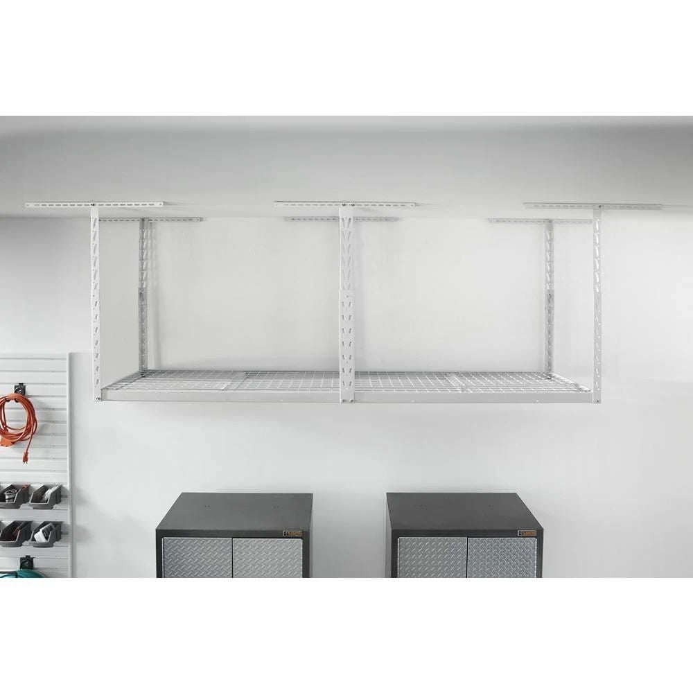 Overhead Gearloft Storage Rack 2 X 8 Feet - Hammered White
