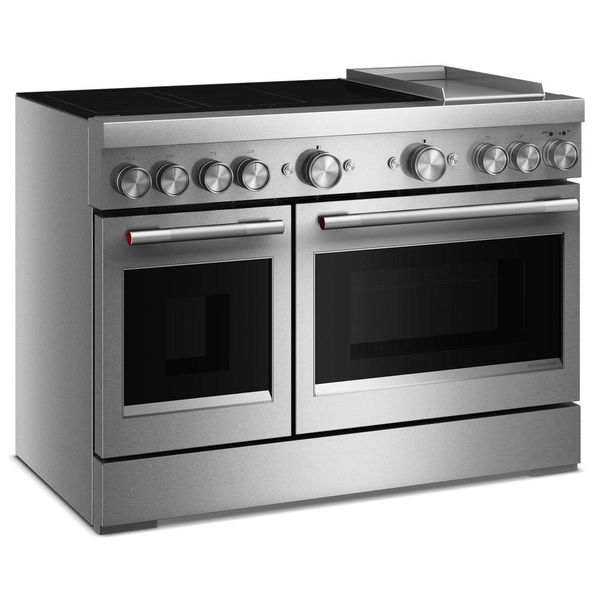48" 6-Element Induction Freestanding Commercial-Style Range With Griddle - Stainless Steel