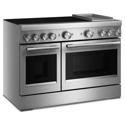 48" 6-Element Induction Freestanding Commercial-Style Range With Griddle - Stainless Steel