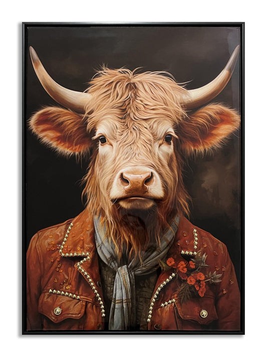 Rustic Dapper Highland - 21" x 29" Framed Wall Art