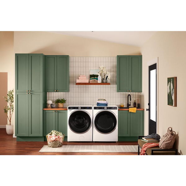 7.4 Cu. Ft. Smart Front Load Energy Star Gas Dryer With Steam Capabilities - White