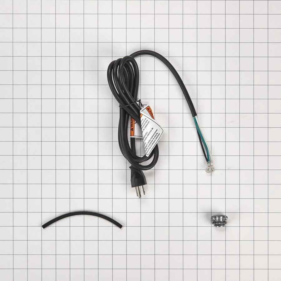 6' Dishwasher Power Cord 3 Wire 13 Amp Straight Plug - Black