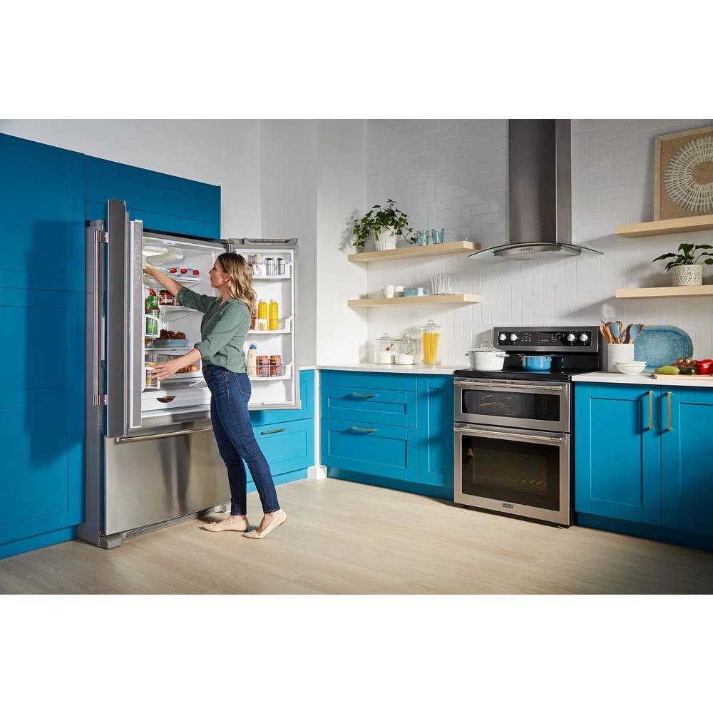 36-" Wide French Door Refrigerator With PowerCold Feature - 25 Cubic Feet