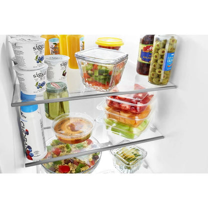 36" Wide Side-By-Side Refrigerator - 25 Cubic Feet - Black