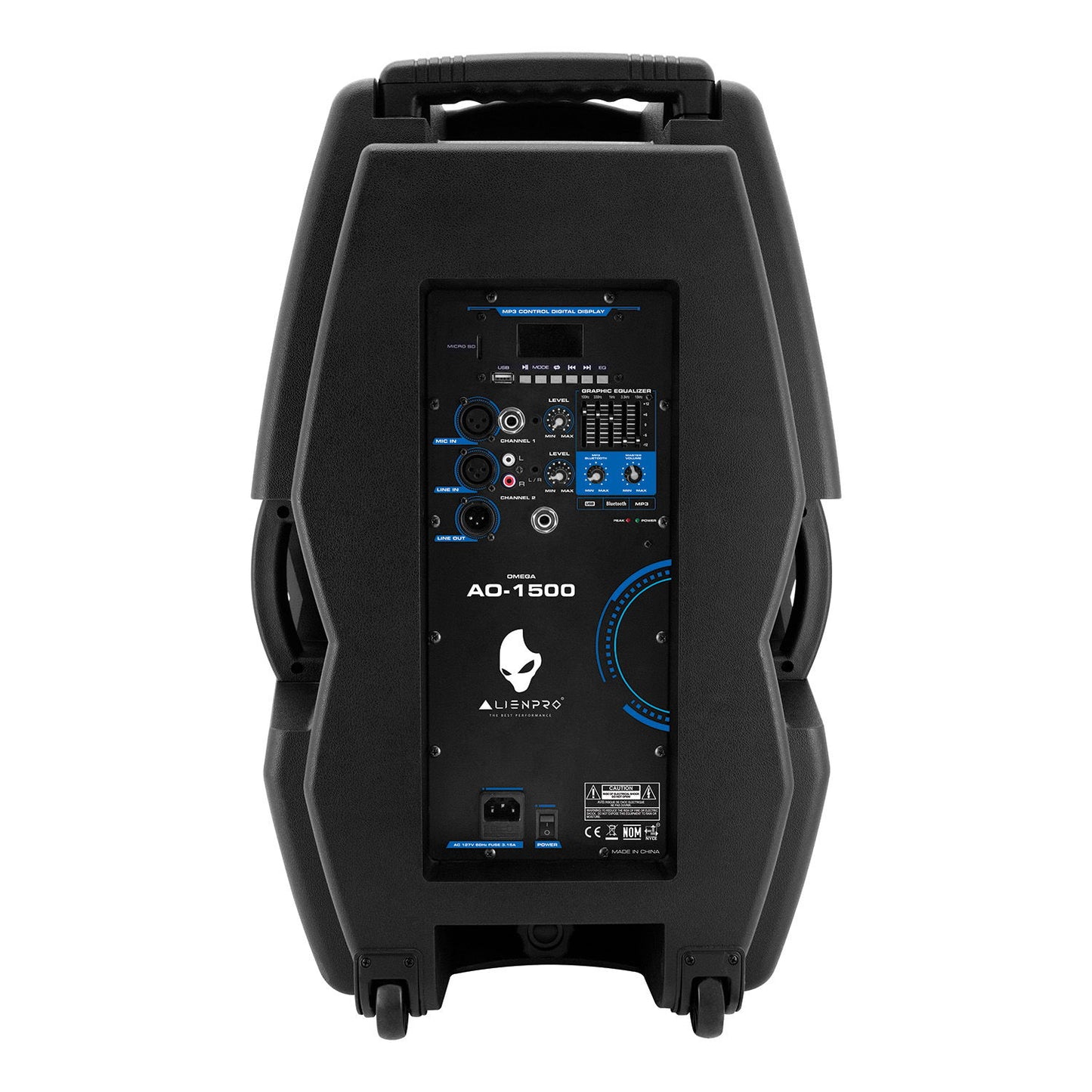AlienPro - 15" Omega 5,000W Bluetooth Speaker - Black