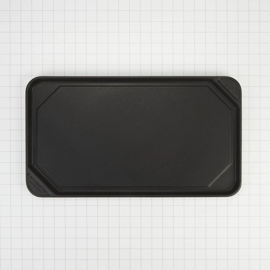 Range/Cooktop Griddle Non-Stick Cast Aluminum For All 2-Burner Cooking Surfaces Except Induction (1" H X 19 1/2" W X 11" D) - Black