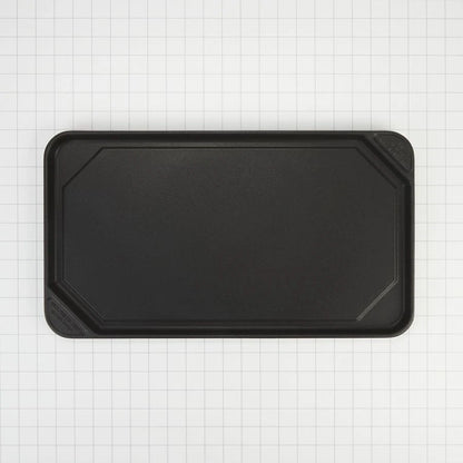 Range/Cooktop Griddle Non-Stick Cast Aluminum For All 2-Burner Cooking Surfaces Except Induction (1" H X 19 1/2" W X 11" D) - Black