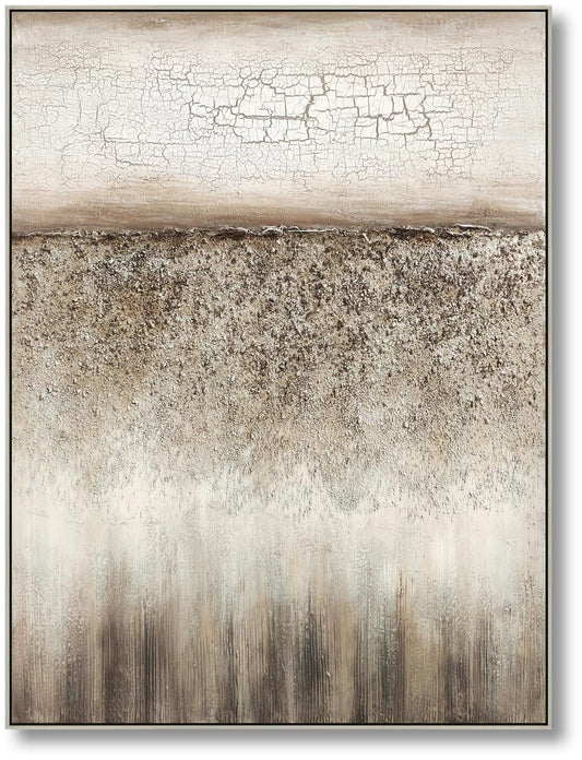 Earthen Layers Harmony - 35" x 47" Framed Wall Art