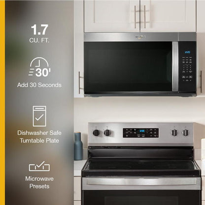 30" Wide Over The Range Microwave, 1.7 Cu. Ft. - Stainless Steel Finish