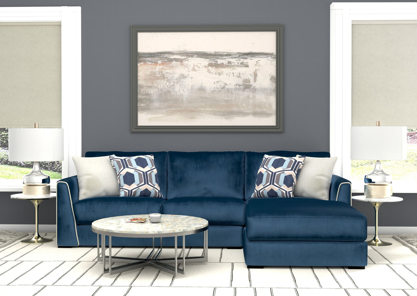 Jetson - Sectional With Comfort Coil Seat Cushions And Included Accent Pillows