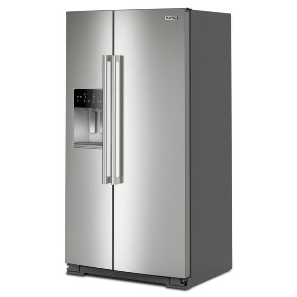 36" Wide Counter-Depth Side-By-Side Refrigerator With Arctic Blue Interior - 20.8 Cu. Ft.