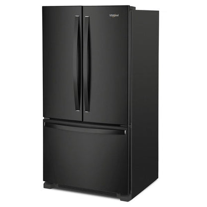 36" Wide Counter-Depth French Door Bottom Mount Refrigerator, 20 Cu. Ft. - Black