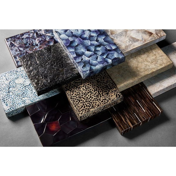 36" Elements Collection Custom Column Panel - Eggshell Snakeskin Black