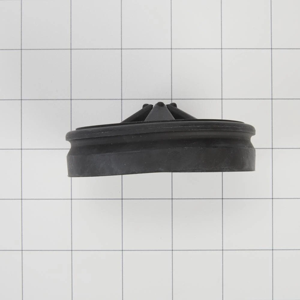 Disposer Splash Guard With Flexible Rubber Sink Baffle (3 1/2" D) - Black
