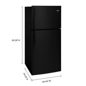 30" Wide Top Freezer Refrigerator, 19 Cubic Feet - Black
