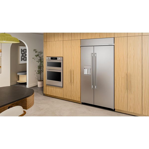 25.1 Cu. Ft. 42" Built-In Side-By-Side Refrigerator Features Exterior Water And Ice Dispenser With Measured Fill