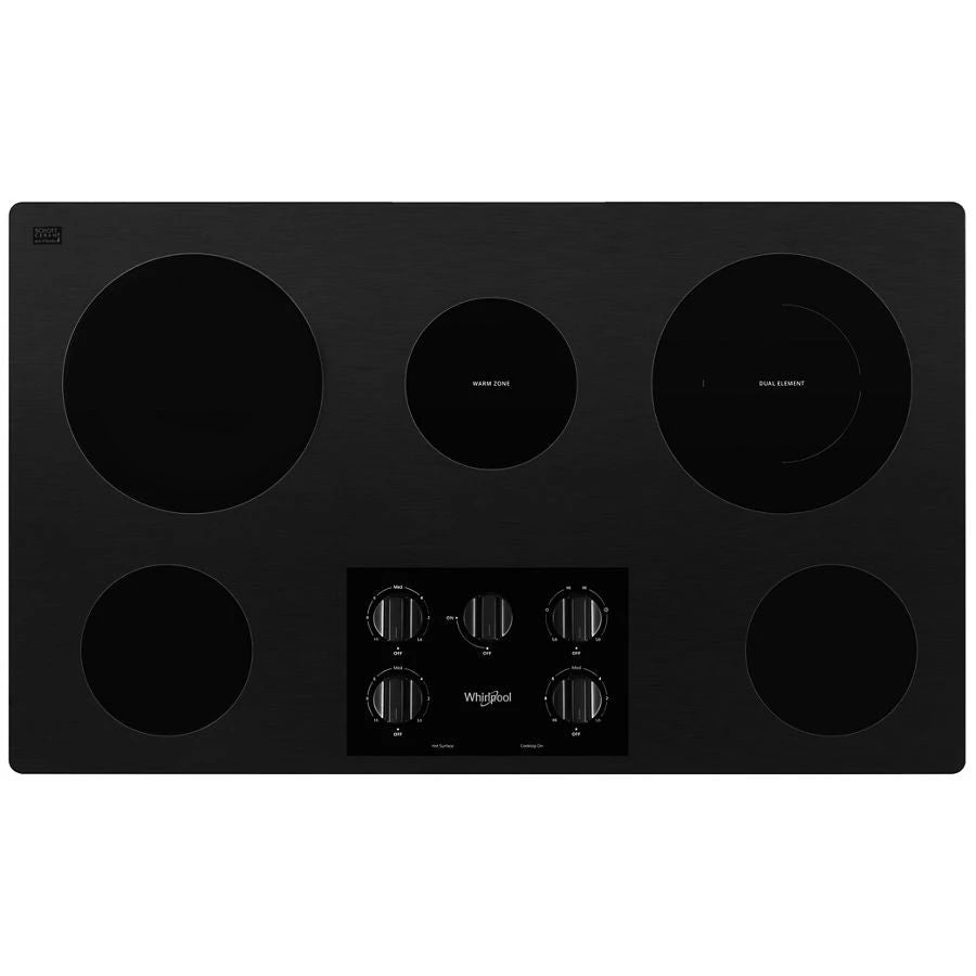 36" Electric Ceramic Glass Cooktop With Dual Radiant Element