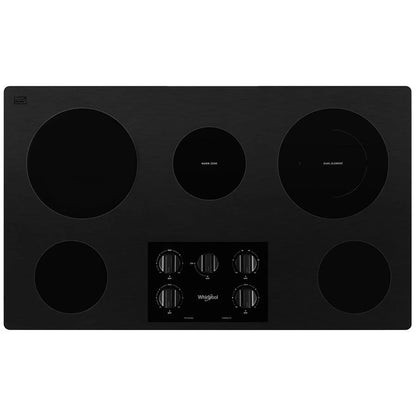 36" Electric Ceramic Glass Cooktop With Dual Radiant Element