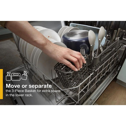 24” Stainless Steel Dishwasher With AI Intelligent Wash, 47 dBA - Print Resist Black Stainless