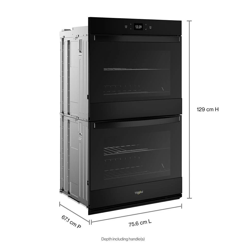 10.0 Total Cubic Feet Double Wall Oven With Air Fry When Connected - Black