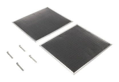 30" Range Hood Recirculation Filter Kit, (Includes Two 16 1/2" X 11 1/2" Charcoal Filters And Four Clips) - Silver